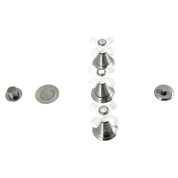ThreeHandle Bidet Faucet, Brushed Nickel